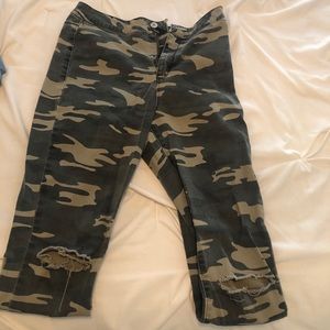F21 Camo Skinny Jeans